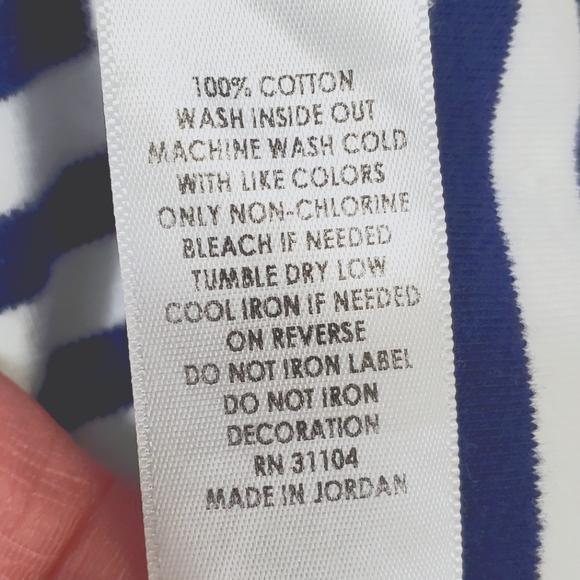 Kim Rogers Curvy Women's Short Sleeve 100% Cotton Stripe Lighthouse Top Size 2X - Picture 9 of 9